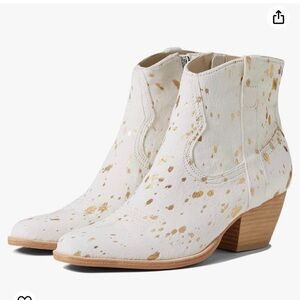 Dolce vita silma booties - gold multi calf hair size 8